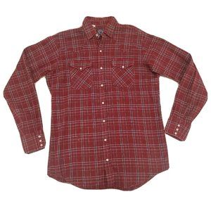 DeeCee Rangers Men's Long Sleeve Pearl Snap Button Shirt Size XLT Tall Man Plaid